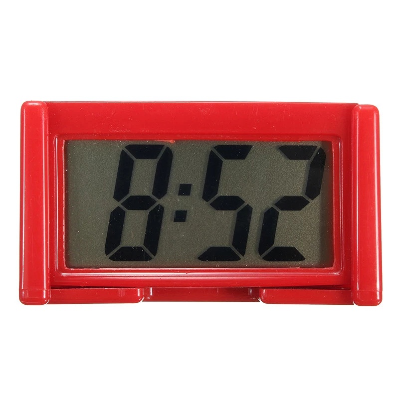 Betus Horloge numérique pour tableau de bord de voiture – Horloge adhésive  pour véhicule avec affichage Jumbo LCD de l'heure et du jour – Mini montre  autocollante pour voiture, camion, tableau de