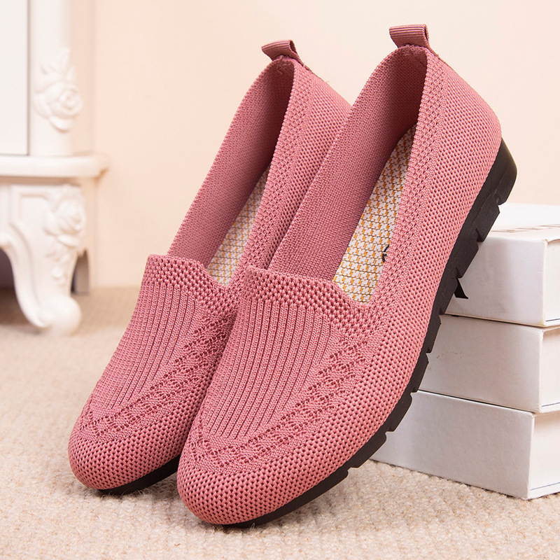 Casual Women'S Summer Mesh Breathable Flat Shoes | Comfortable Lightweight Slip-on Loafers with Fabric Upper and Rubber Sole, Women Shoes