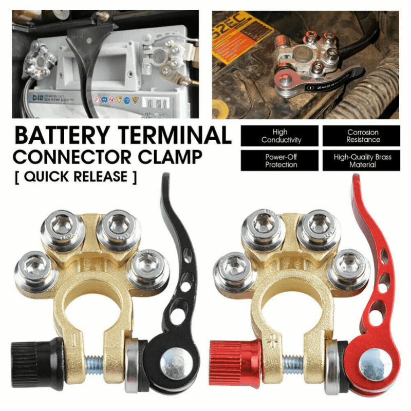 Upgrade Vehicle's Battery 12v Battery Terminal Clamps! - Temu