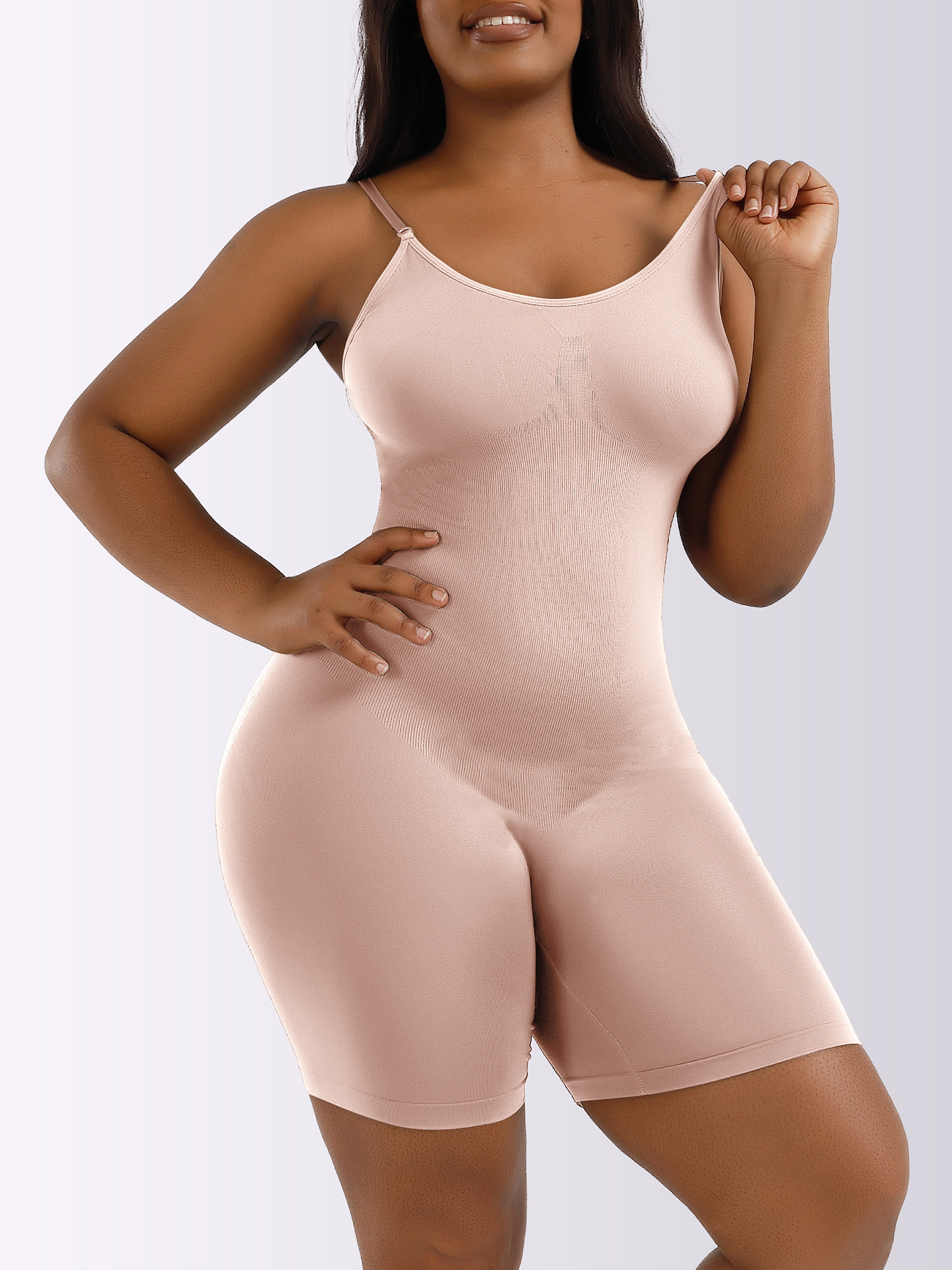 Mid-Thigh Bodysuit Tummy Control Compression Shapewear for Women Seamless  Full Body Shaper