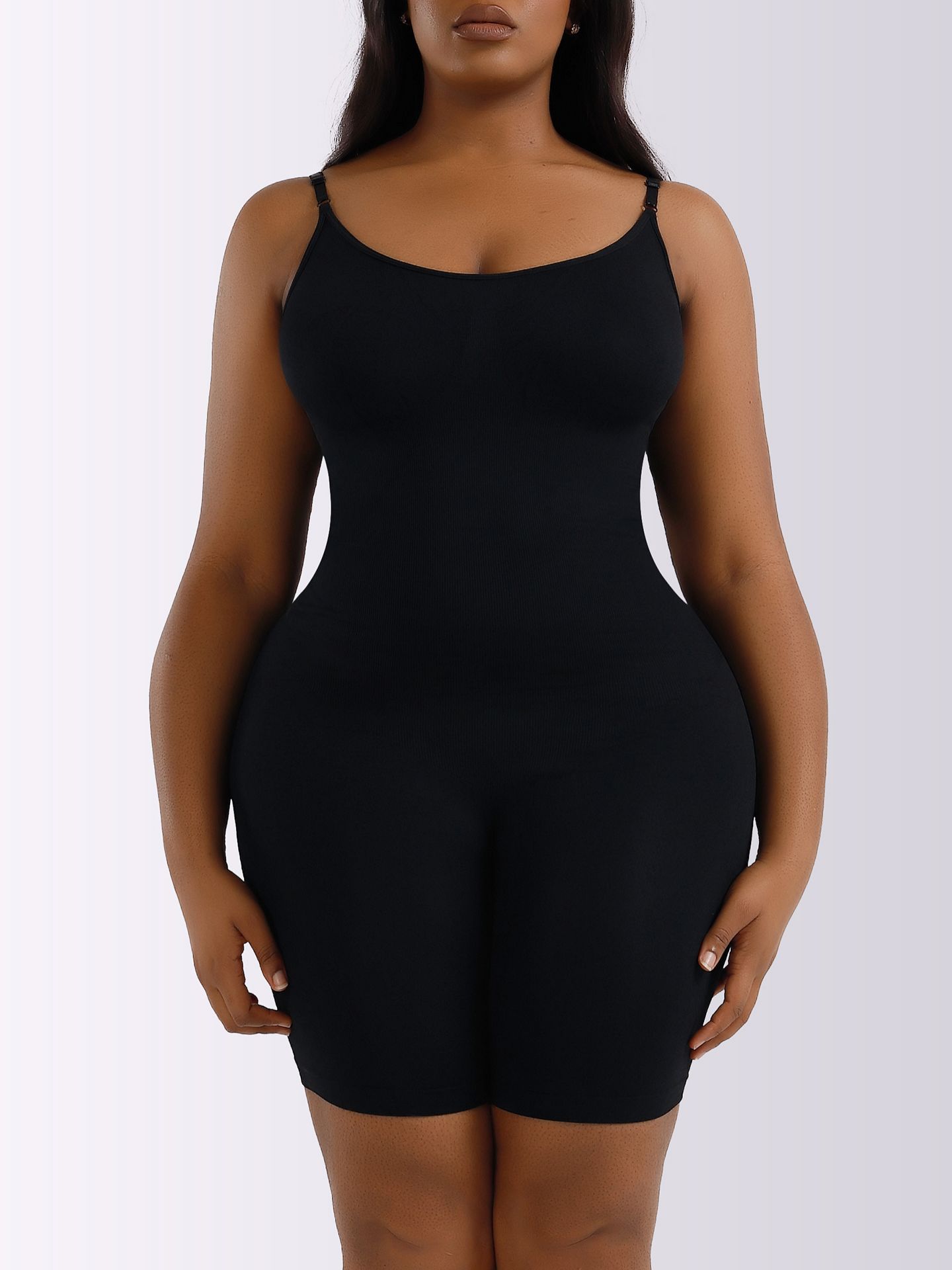 Black Sleeveless Shaping Bodysuit Tummy Control Slimming - Temu Canada