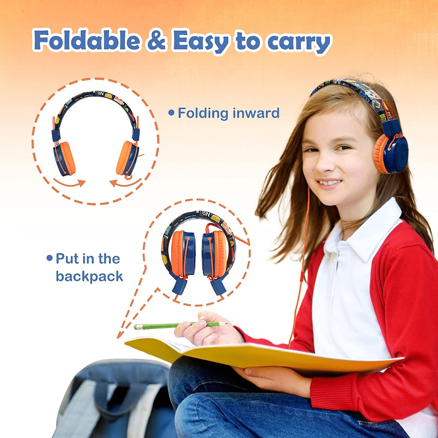 B2 Casque Cartoon Pour Enfants Avec Micro, Pliable, Réglable, Casque Stéréo  Filaire Pour Enfants - Temu France