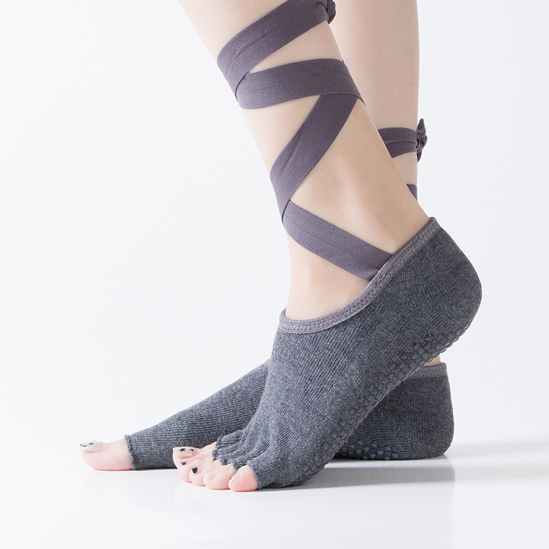 Women's Low Rise Half Toe Grip Non-Slip for Ballet, Yoga, Pilates, Barre Toe  Socks