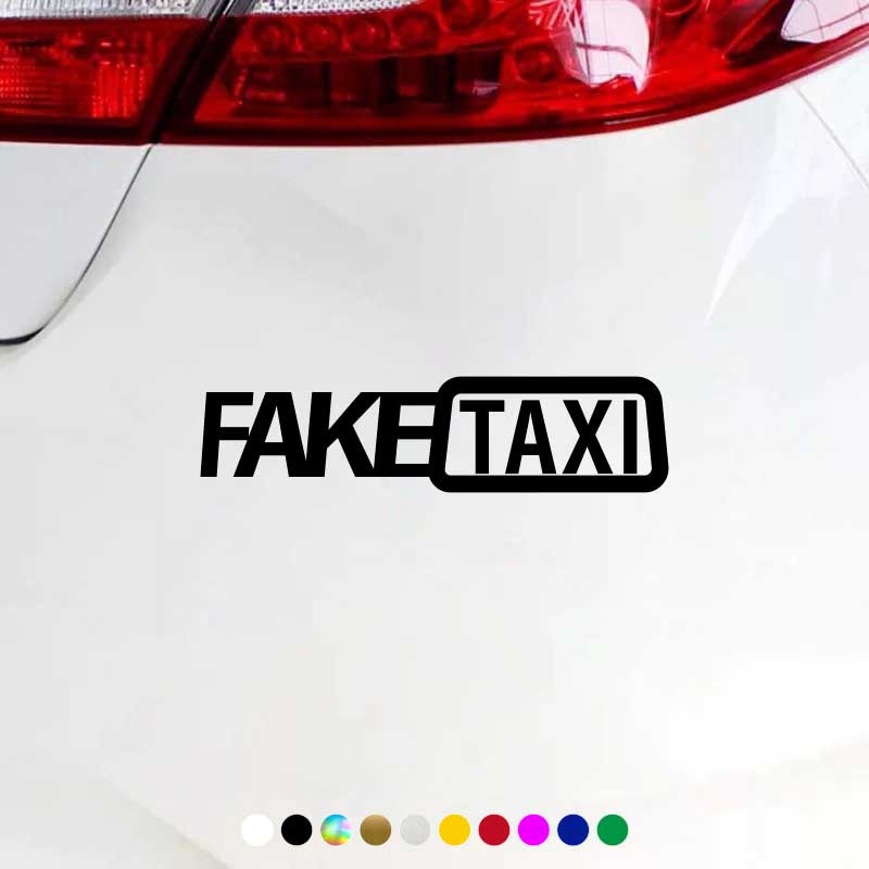 FAKE TAXI Stickers Refelctive Funny Car STICKERS Best DECALS GIFTS