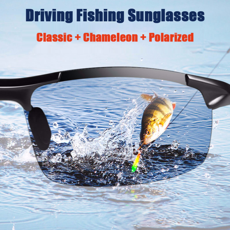 1pc Polarized Chameleon with Glasses Case for Outdoor Fishing, Travel Hiking Driving Sun Glasses,Goggles Y2k,Eye Glasses,Eyeglasses Sunglasses,Maui