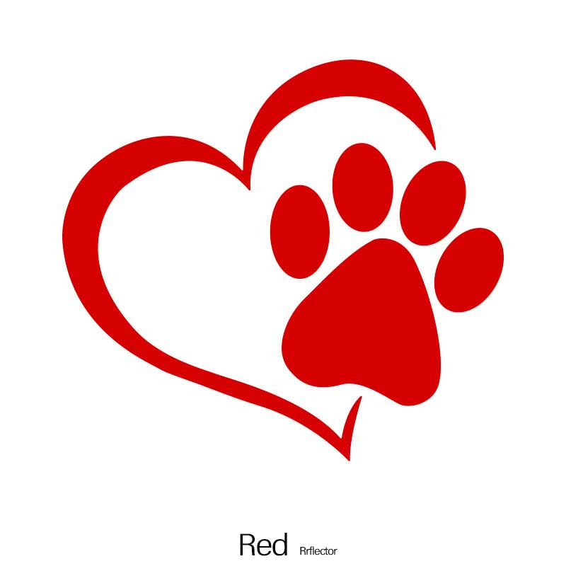 Show Love Furry Friend Heart shaped Dog Paw Print Car - Temu