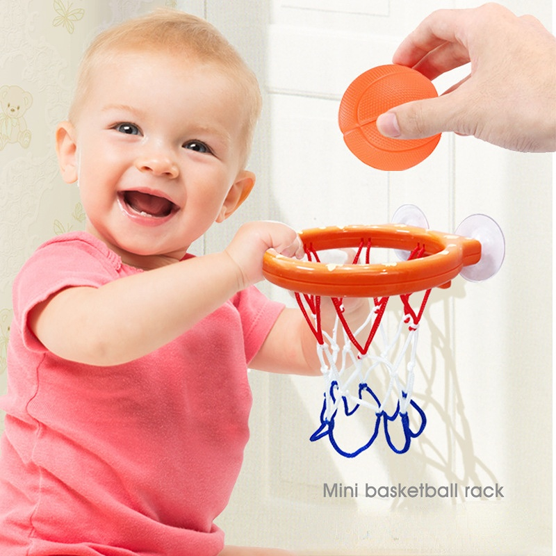 Baby Bath Toys Storage Basketball Hoop For Kids