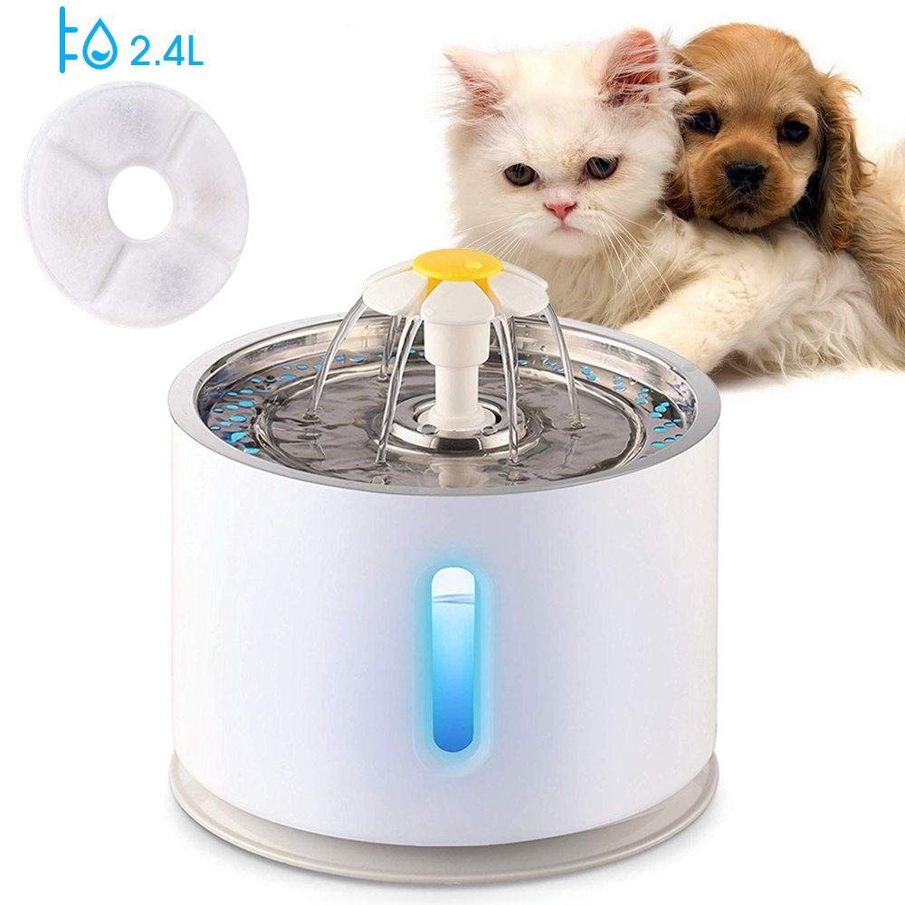 Round Pet Water Fountain Automatic Circulation Cat Water - Temu