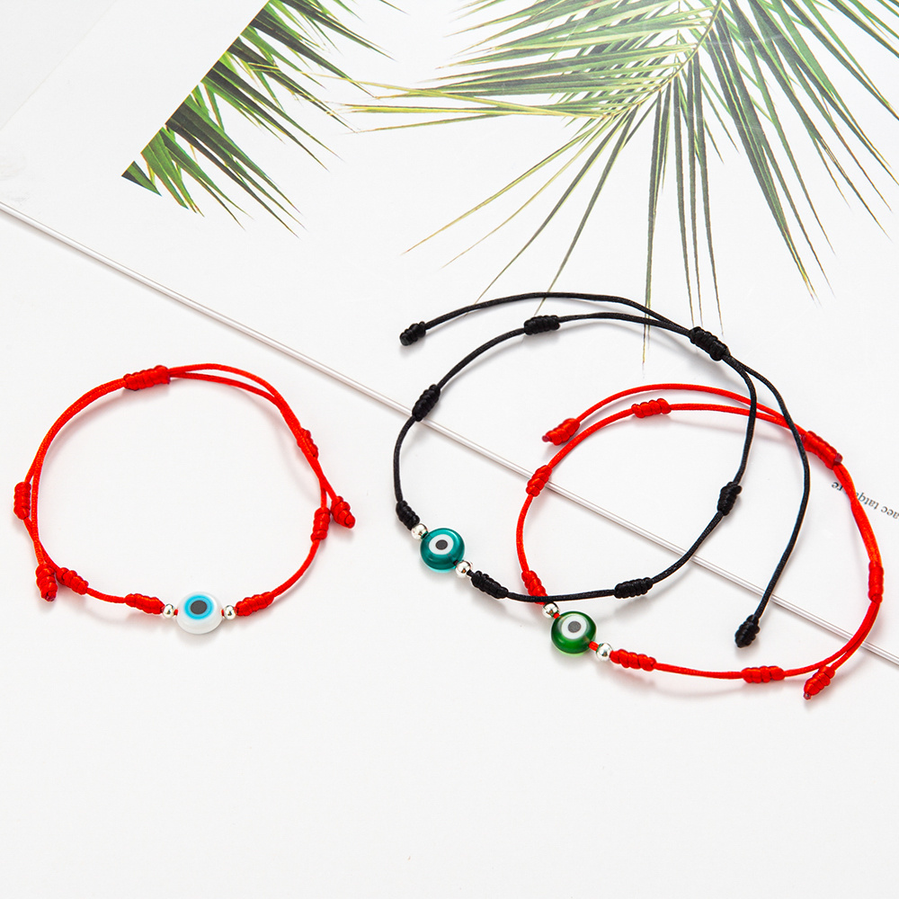 Red Bracelet Ladies Devil Eye Red Knot String Bracelet - Temu