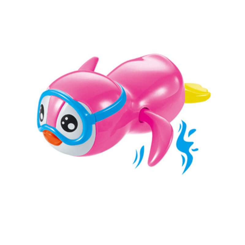 Swimming Penguin Blue/Pink Baby Swimming Bath Toy Wind Up Kids Cute Pe –  Keter Bath Seats