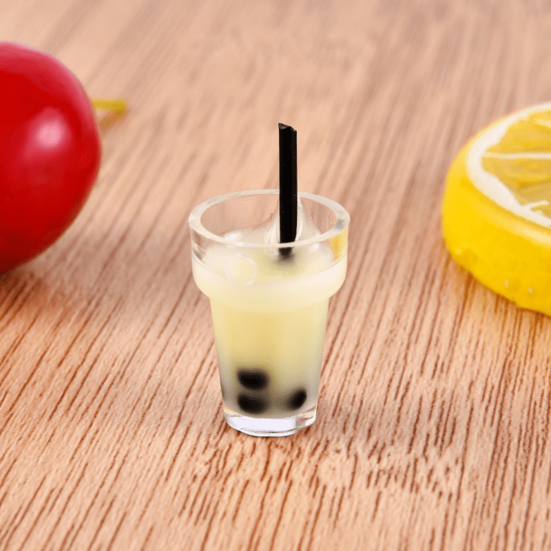 Mixed 3d Miniature Artificial Pearl Milk Tea Resin Charms - Temu