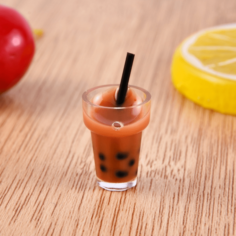 10pcs/pack Milk Tea Resin Charms Mini Plastic Pendant Charm