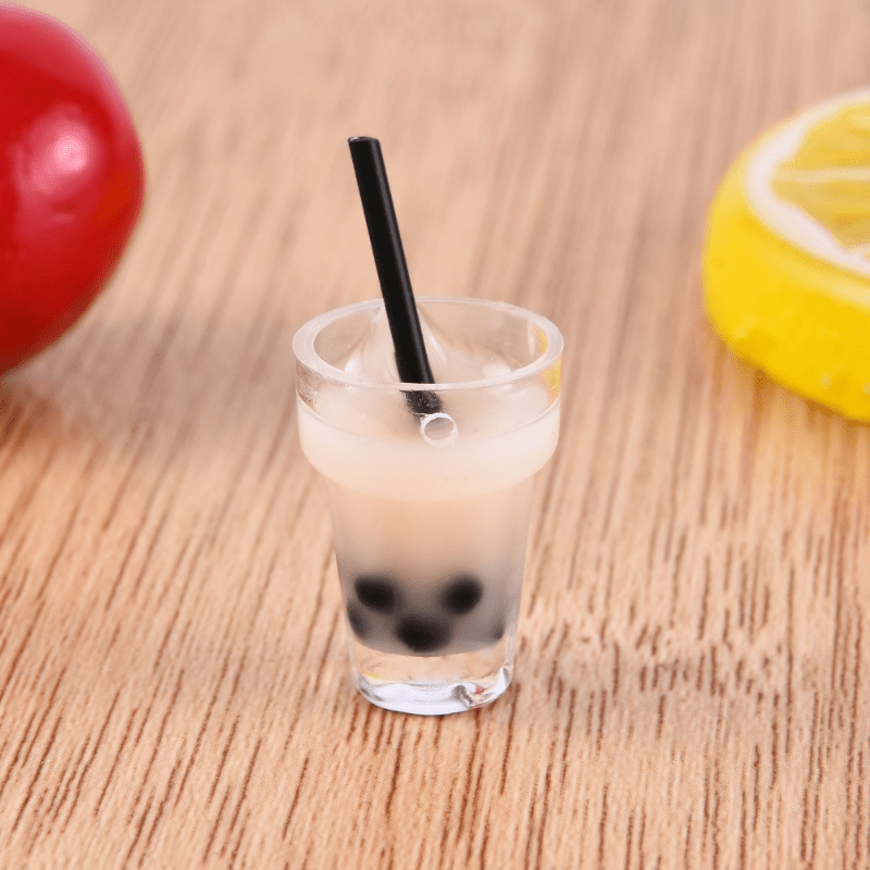 10pcs/pack Milk Tea Resin Charms Mini Plastic Pendant Charm