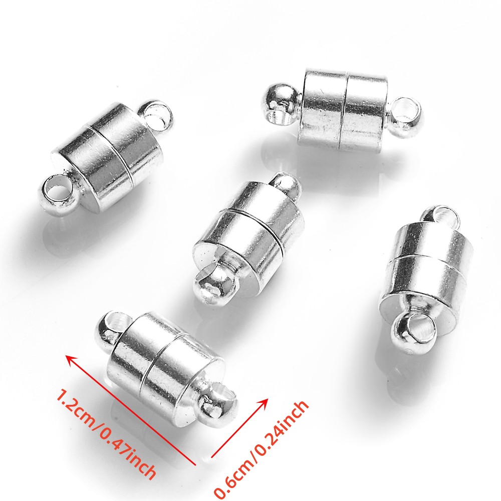 10-5Sets Stainless Steel Strong Magnetic Clasps Magnet End Clasp Connectors  For Jewelry Making DIY Bracelet Necklace Accessories