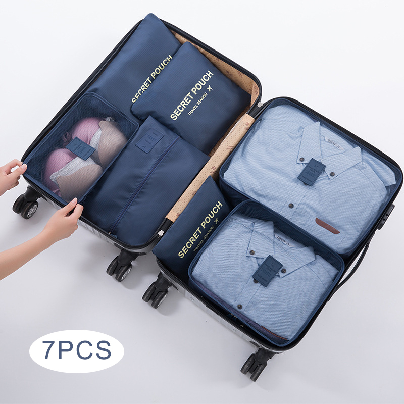 7pcs Conjunto Bolsas Almacenamiento Viaje Organizador - Temu