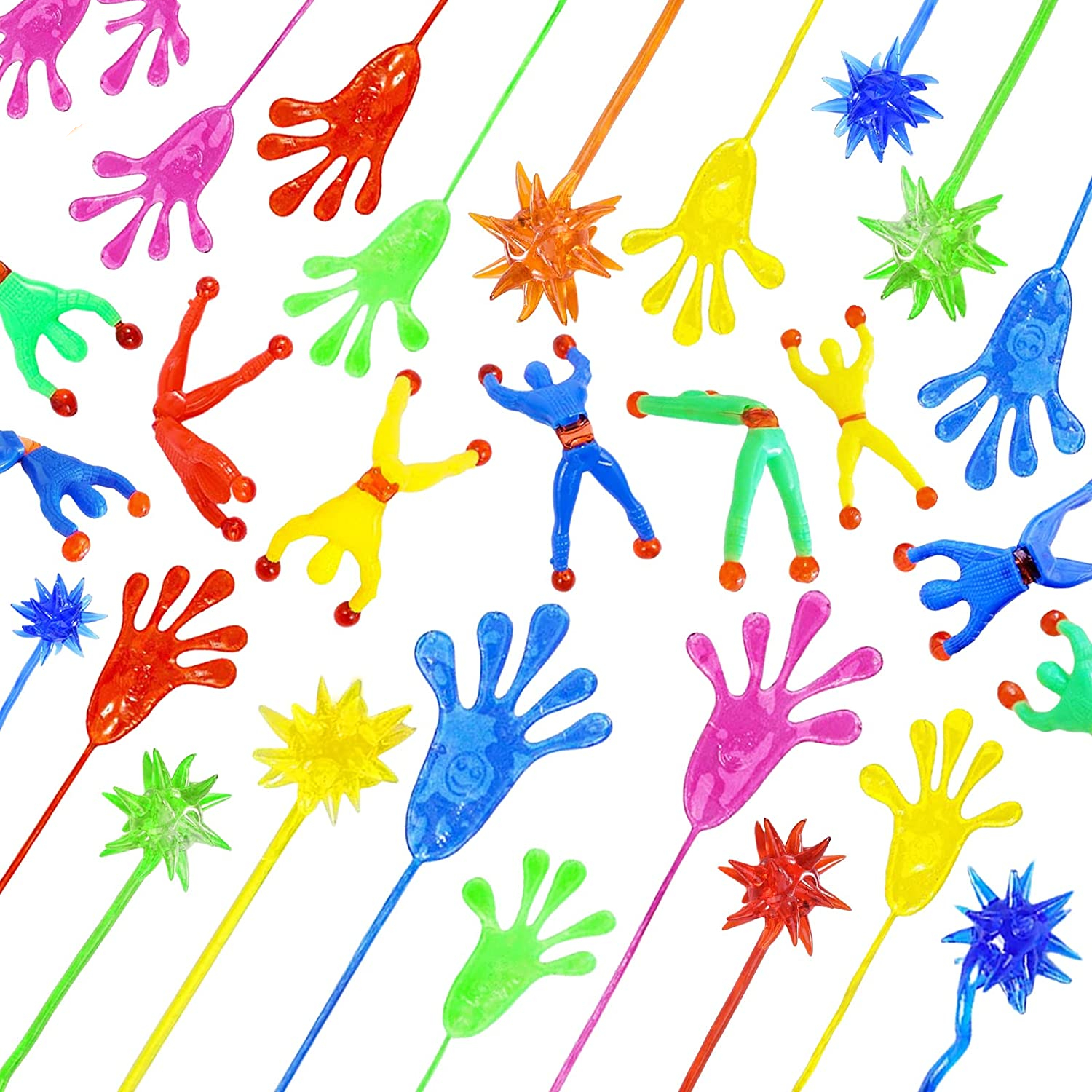 40pcs Manos Dedos pegajosos Fiesta infantil Conjuntos de favores Diversión  loca Brillo elástico Manos pegajosas Fiestas de cumpleaños Juguetes para  niños sensoriales
