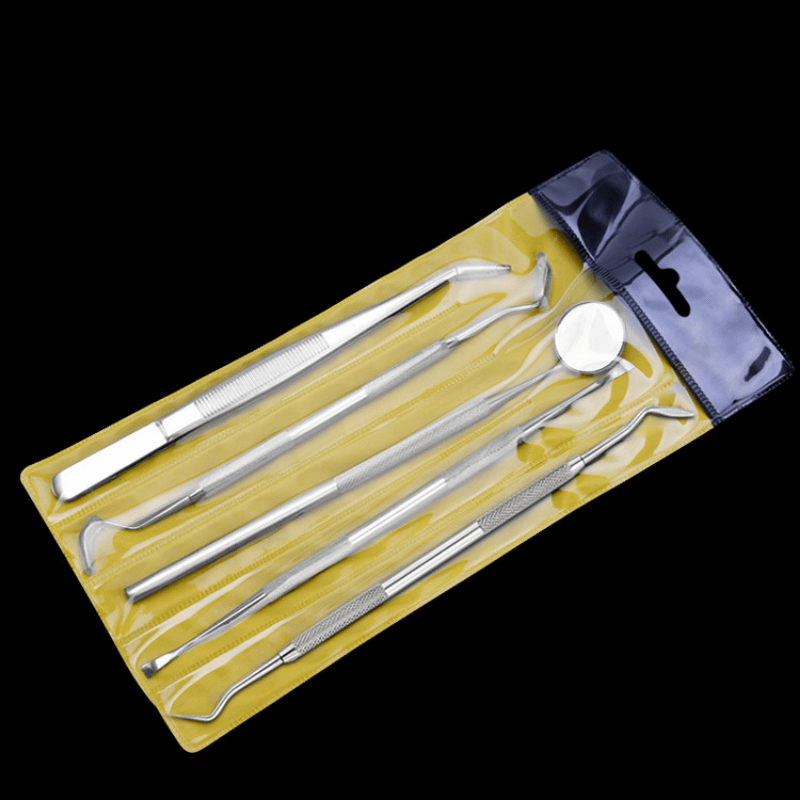 Miroir dentaire de bouche de miroir d'acier inoxydable de 1pc,  approvisionnement de nettoyage de dents d'instrument de dentiste, outils de