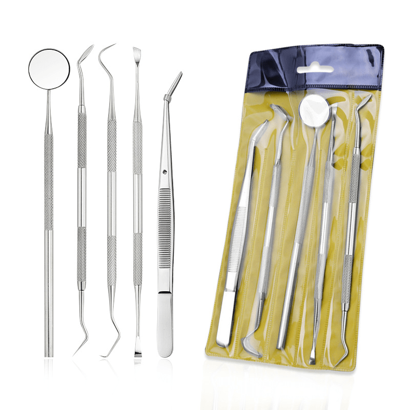 6/5/4/3Pcs Stainless Steel Dental Tools Oral Care Set Endoscope Tooth  Mirror Tweezers Probe
