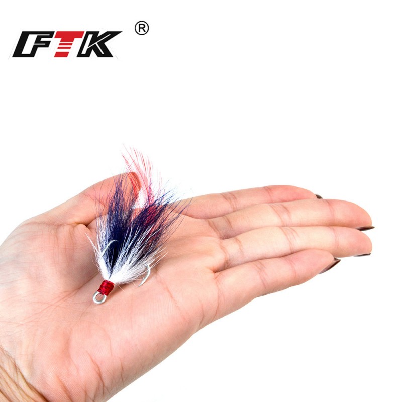 Ftk Treble Hooks Feather Stronger Carbon Steel Barbed - Temu