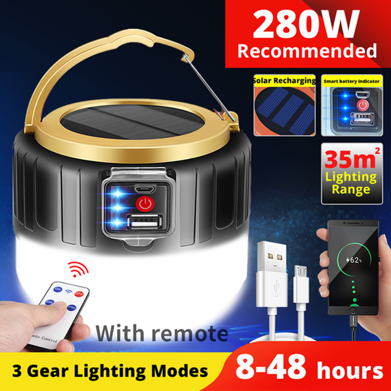 Multifunctional Led Solar Camping Light Bright Portable - Temu