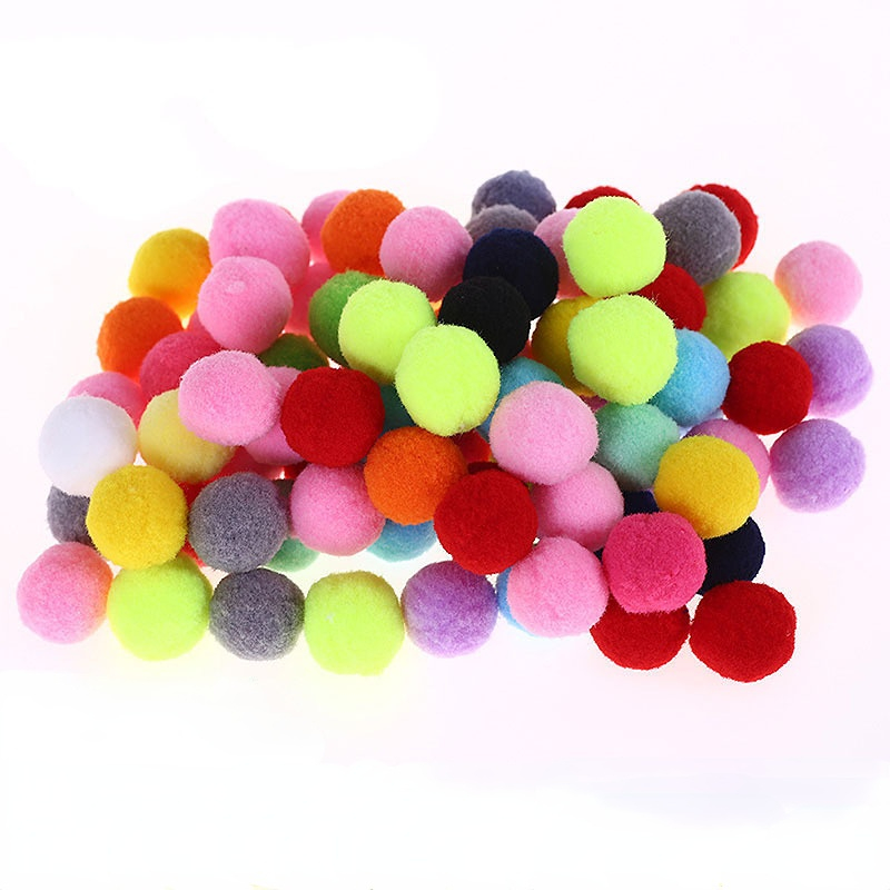 Colored Glitter Craft Small Balls Pompom Furry Small Balls