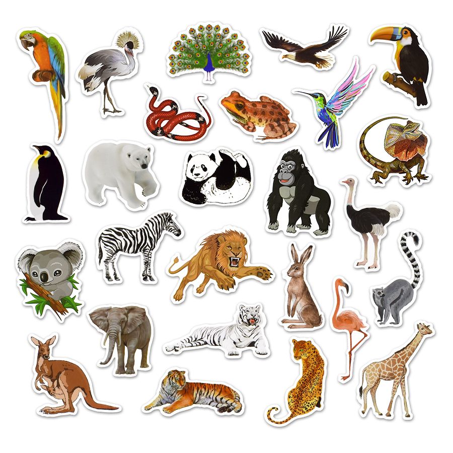 50pcs Zoo Animals Stickers For Kids Diy Cartoon Lion Cute Stickers Toys For  Car Laptop Skateboard Phone Case Bike - Toys & Games - Temu