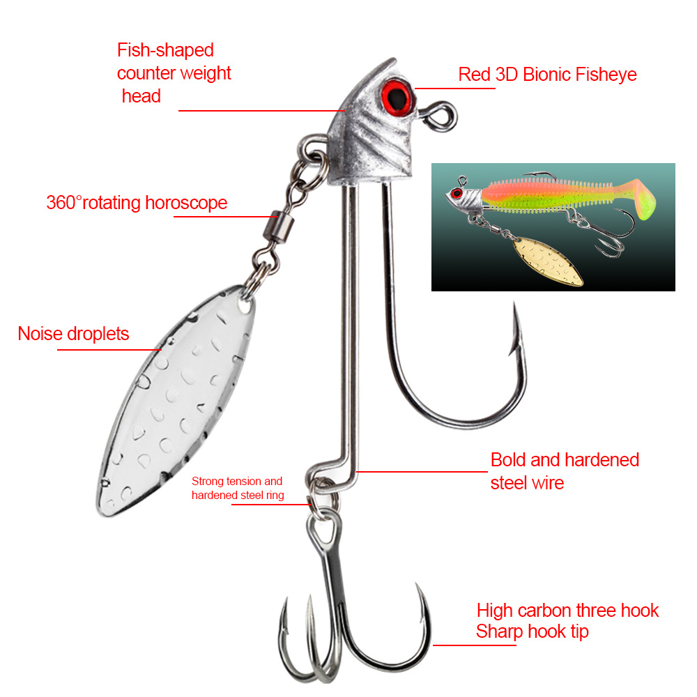 Fishing Lure Sharp Hook 3D Simulation Fisheye Fishing Treble Hooks