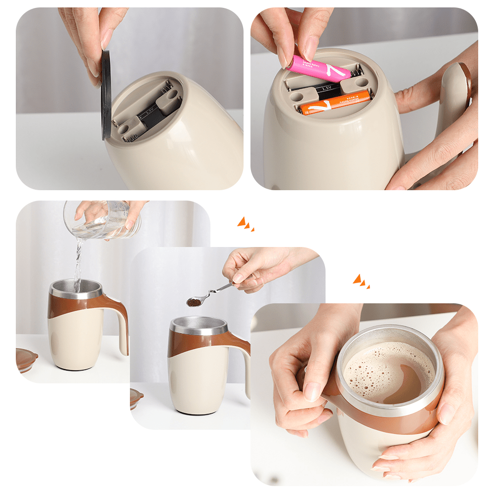 Stirring Mug Self Coffee Cup Mixing Automatic Stainless Auto Steel Tea Milk  Mug