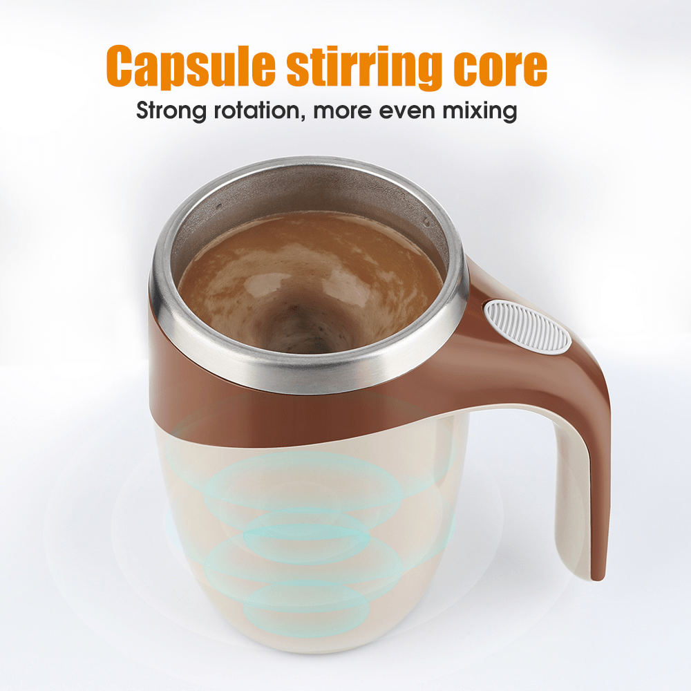 Self Stirring Stainless Steel Mug Review - 15 Oz. Self Stirring Coffee Mug  