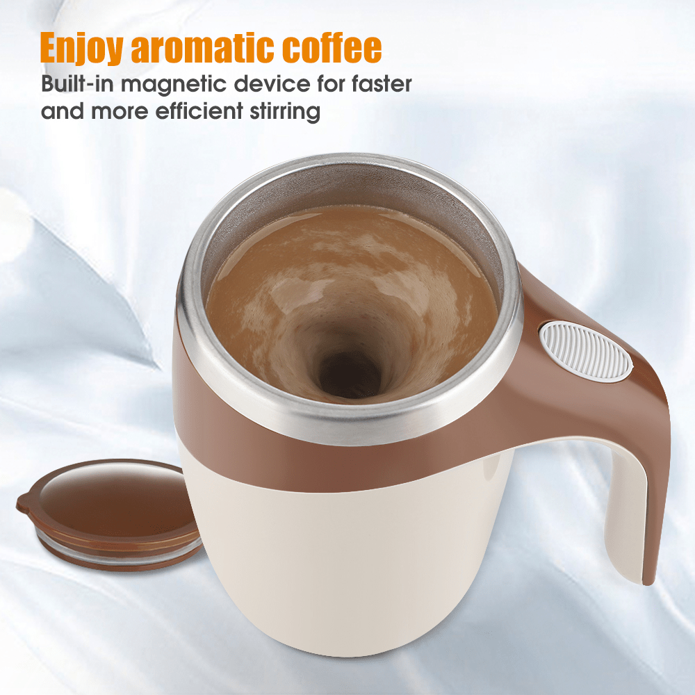 Electric Automatic Magnetic Stirring Mug Smart Mixer Coffee Thermos Cup  Stainless Steel Juice Milk Mixing Cup Cute Water Bottle