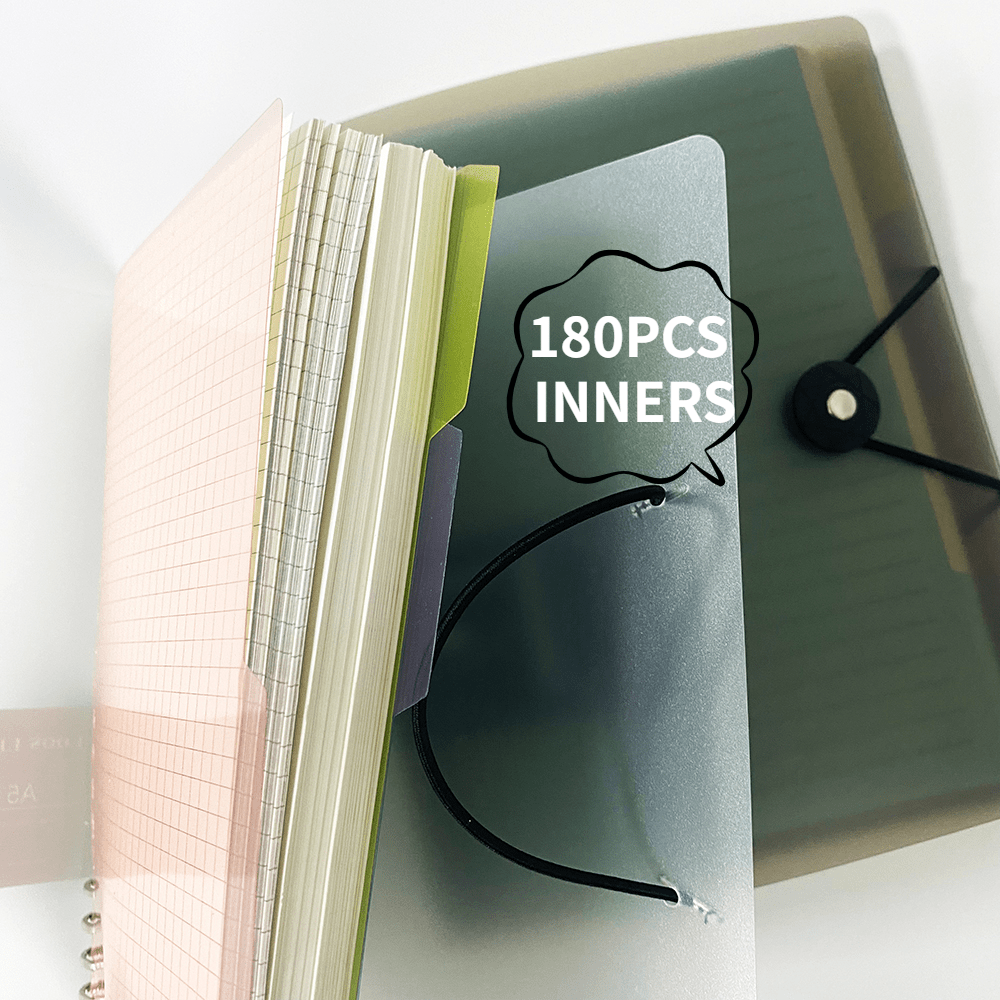 A5 Loose Leaf Refill Binder Notebook Refillable Blank Line Grid Cornell  Available Replaceable Metal Ring Planner Spiral Notebook Office Clip Binder  Journal Notebook Binder For College School Sup