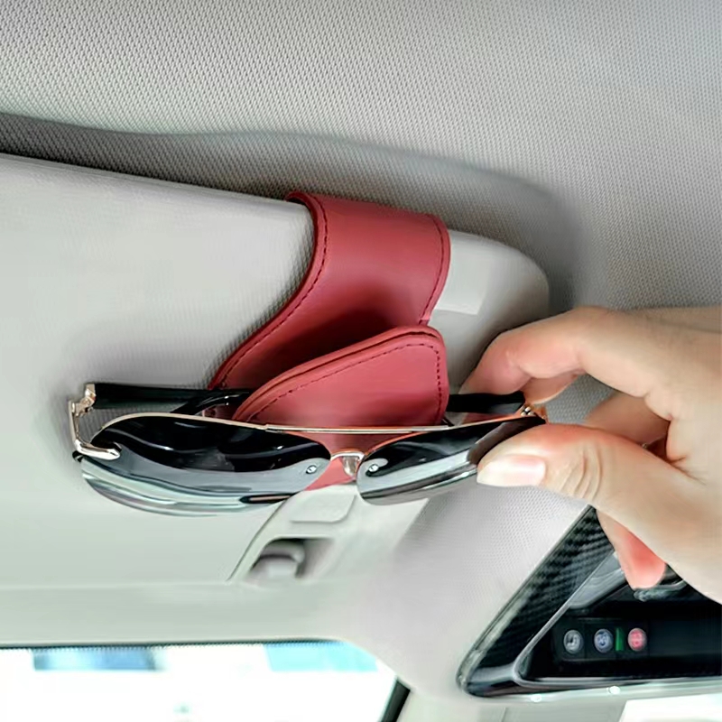 Car Sun Visor Hanging Glasses Case Sunglass Holder - Temu