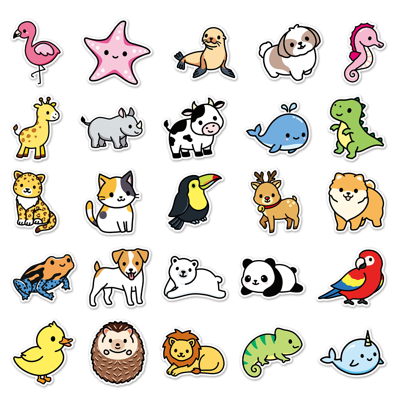 Cute Animal Sticker Pack 4 Sticker for Sale by littlemandyart  Cute easy  drawings, Cute doodles drawings, Cute little drawings