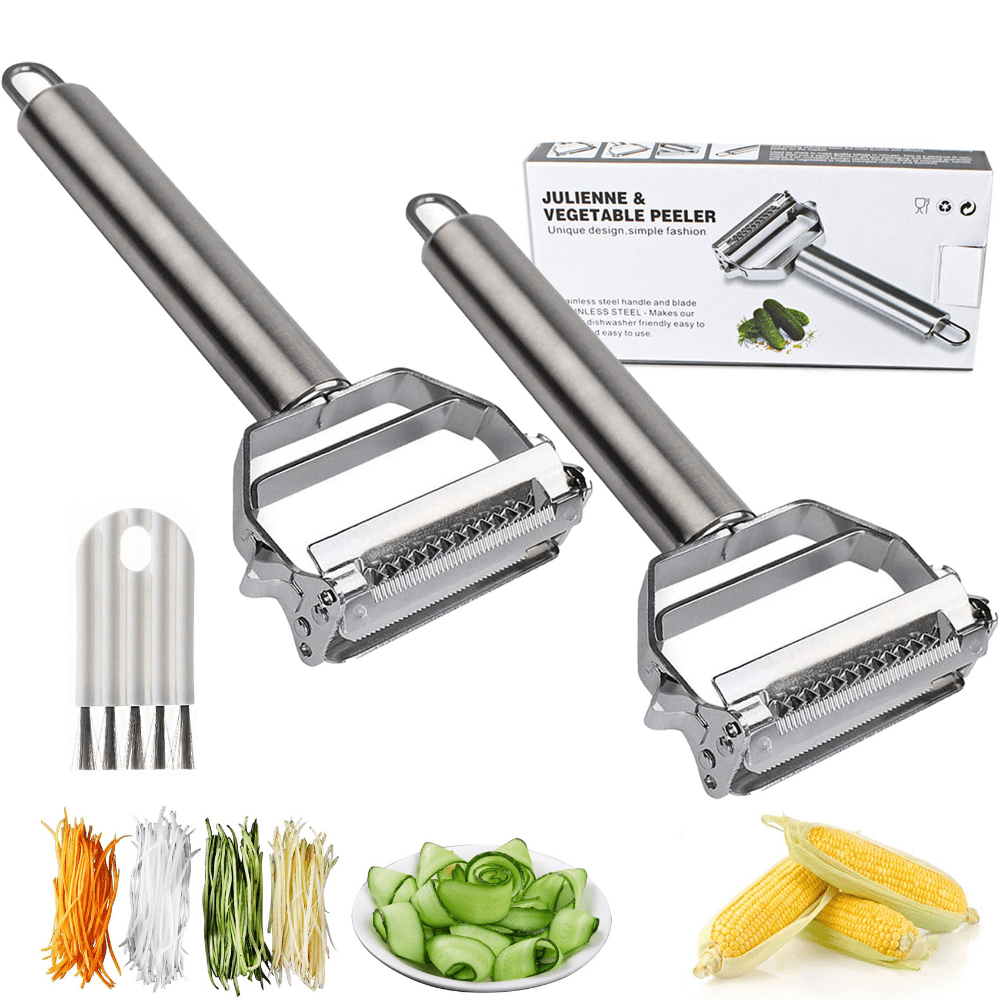 Peeler Stainless Steel Cutter, Vegetable Slicer, Cucumber Slicer,  Double-Sided Blade Stainless Steel Vegetable Cutter and Fruit Slicer,  Multifunction