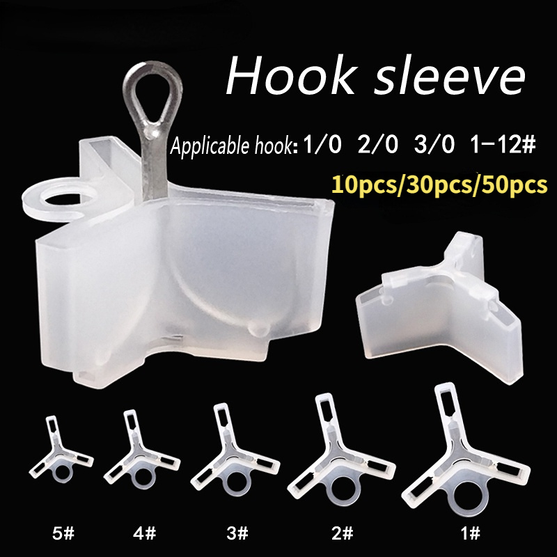 12pcs Fishing Lure Triple Hook Cover Set, Foam Protective Sleeve