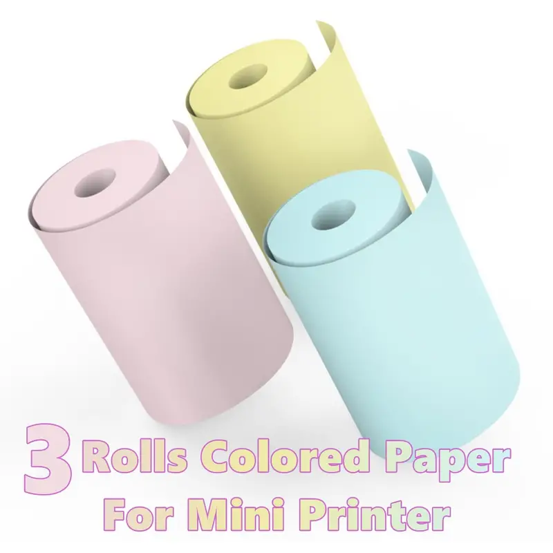 Mini Printer Paper Width Color White Continuous Paper Self - Temu