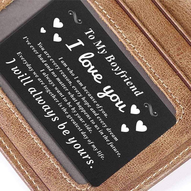 Wallet Insert Card Gifts for Him Men Husband Valentine From Wife Girlfriend  Boyfriend Anniversary Birthday Gift for Groom Fiance - AliExpress