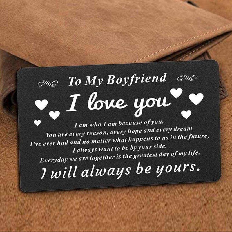 Cute Things to Get Your Boyfriend, Boyfriend Wallet Card Insert, Meanful  Gifts for Boyfriend, Boyfriend Valentines Day Gift From Girlfriend 
