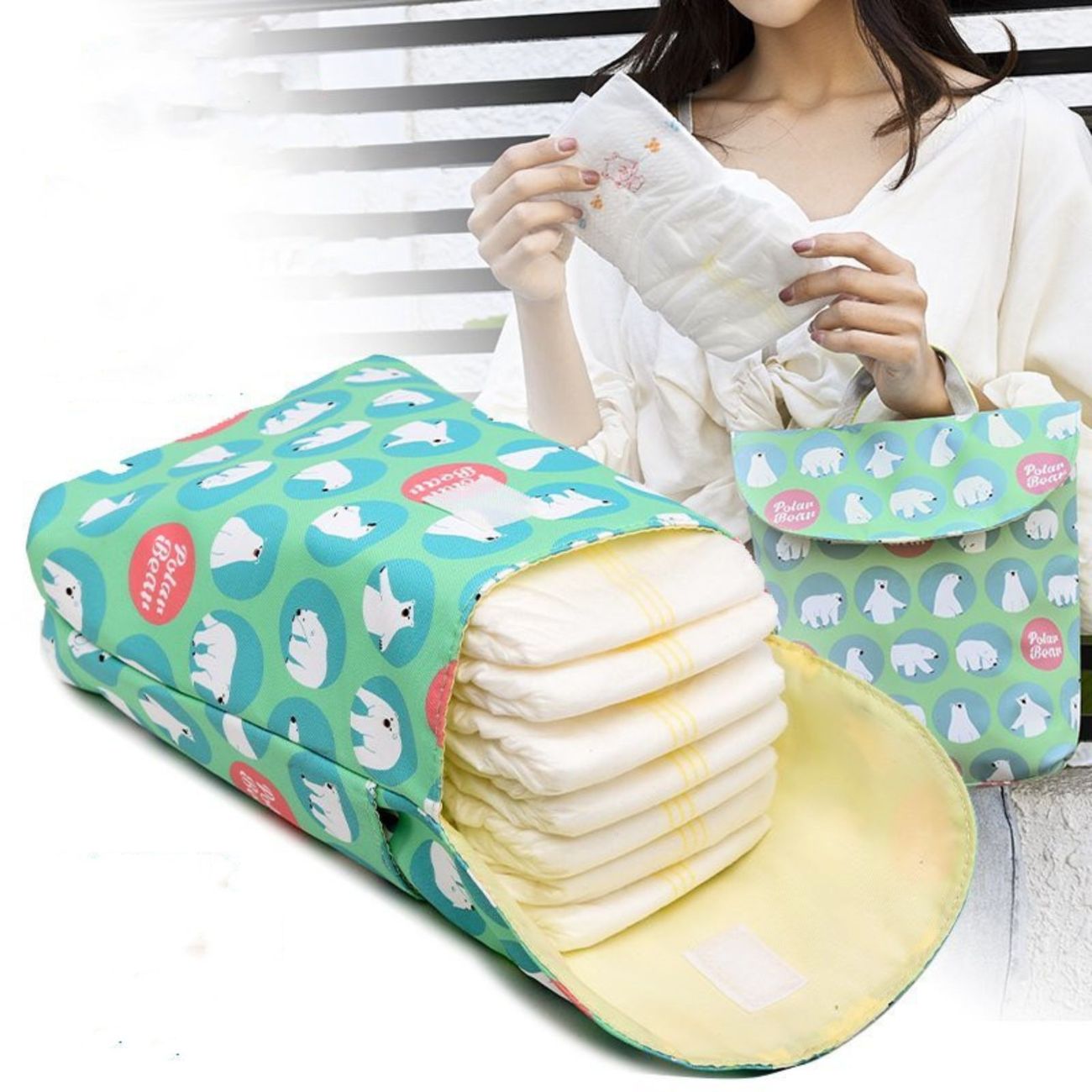 New Waterproof Diaper Bag Portable Multi Functional Diaper Infant Storage Bag  Cartoon Portable Children's Storage Bag - Baby Products - Temu
