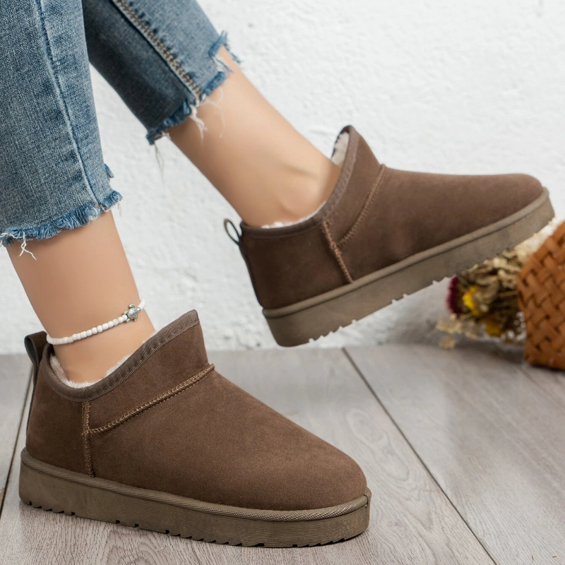 Botas Nieve Térmicas Invierno Mujer Zapatos Sin Cordones - Temu