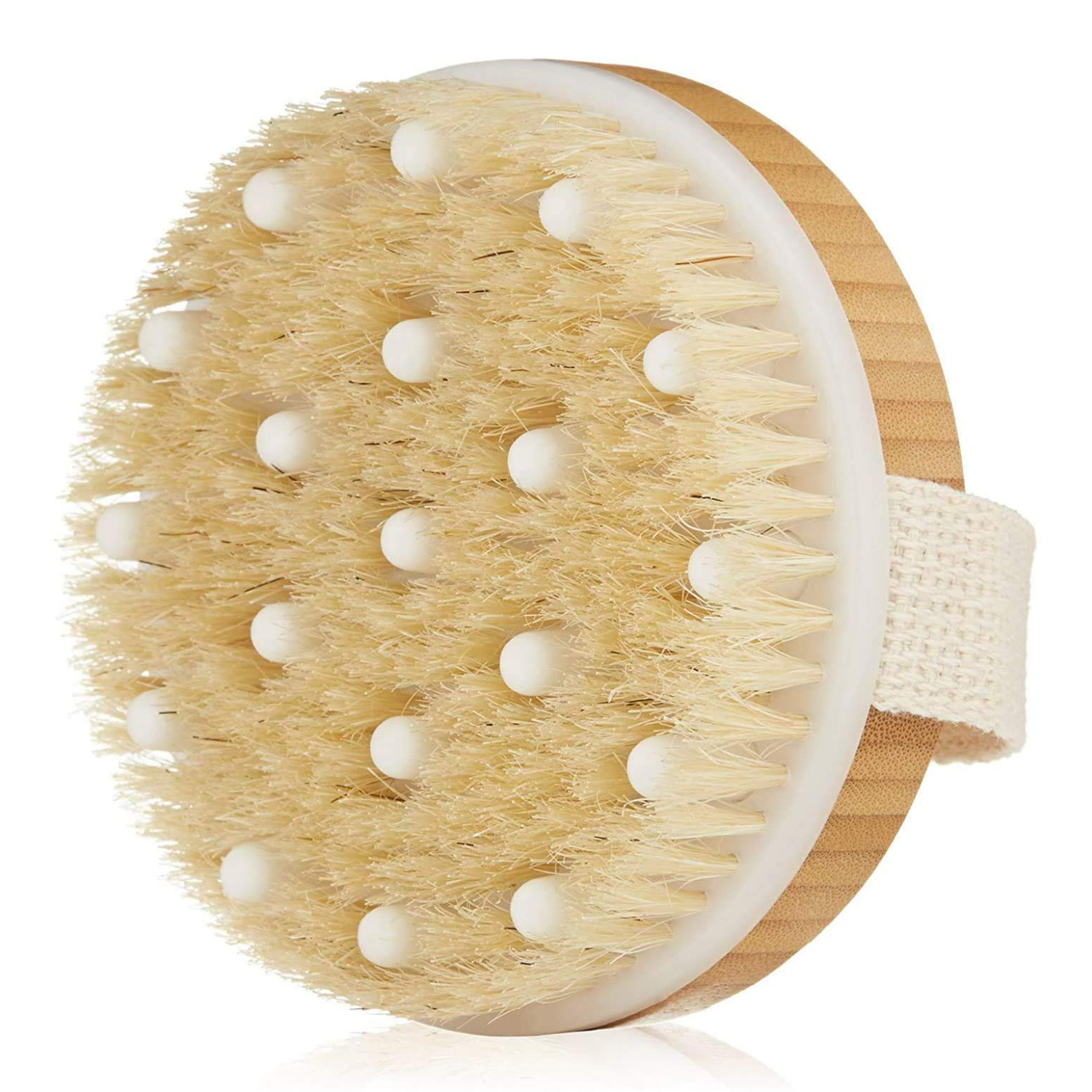 

Body Brush For Wet Or Dry Brushing Natural Bristles Exfoliating And Massaging For Lymphatic Drainage, Cellulite, Dry Skin Massager