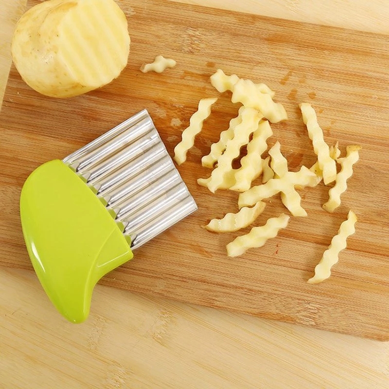 1pc Stainless Steel Wavy Potato Cutter For French Fries, Wavy Cuts &  Decorative Designs