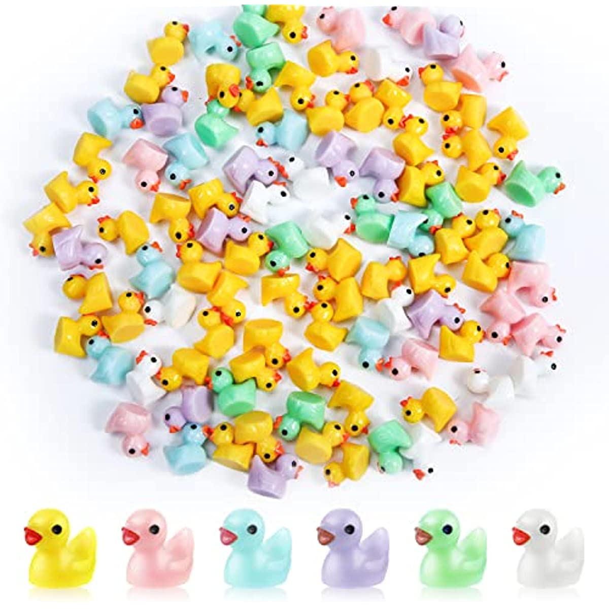 Mini Resin Ducks For Crafts Colorful Tiny Ducks 6 Colors - Temu