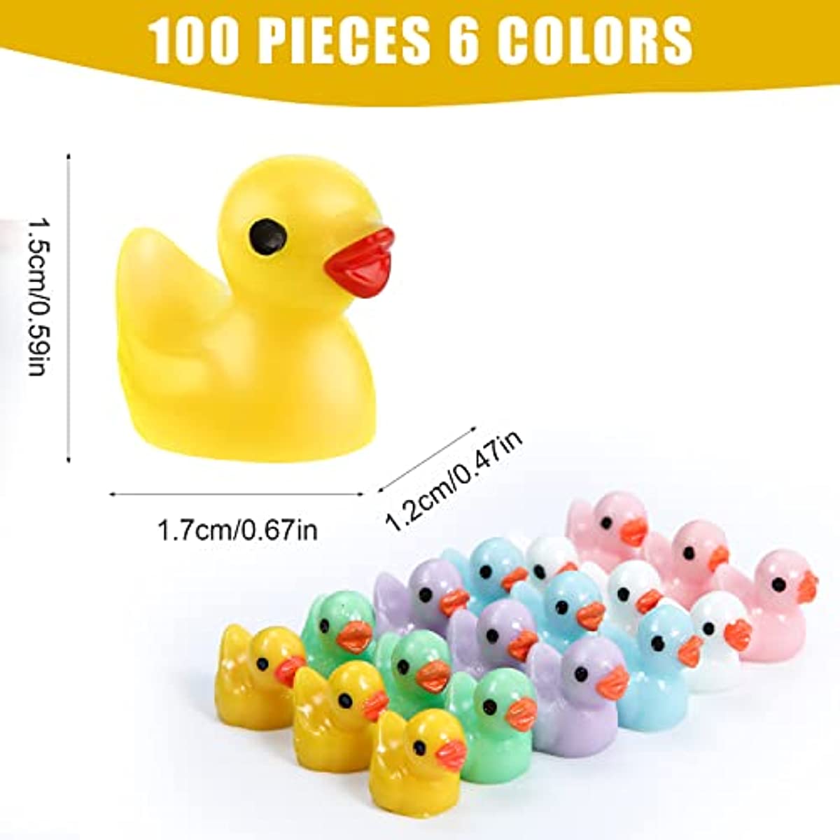  200 Pieces Mini Resin Ducks Mini Ducks Tiny Ducks