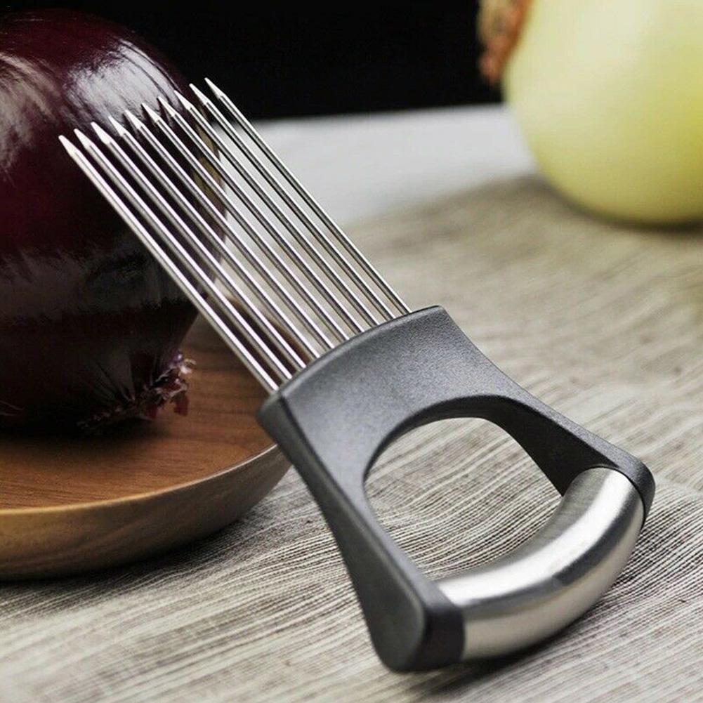 Kitchen Gadgets Handy Stainless Steel Onion Holder Potato Tomato Slice –  Homestyle Outlet