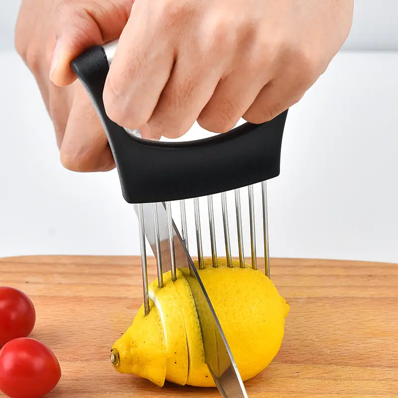 Stainless Steel Onion Holder: Perfect For Slicing Tomato - Temu