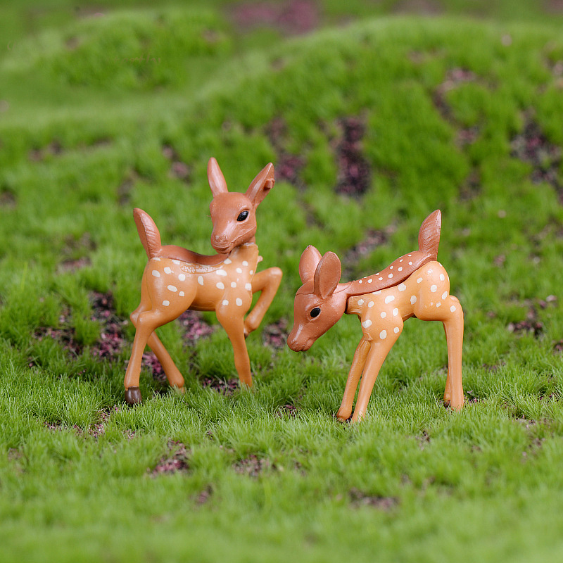 Artificial Mini Sika Deer Giraffe Fairy Garden Miniatures - Temu