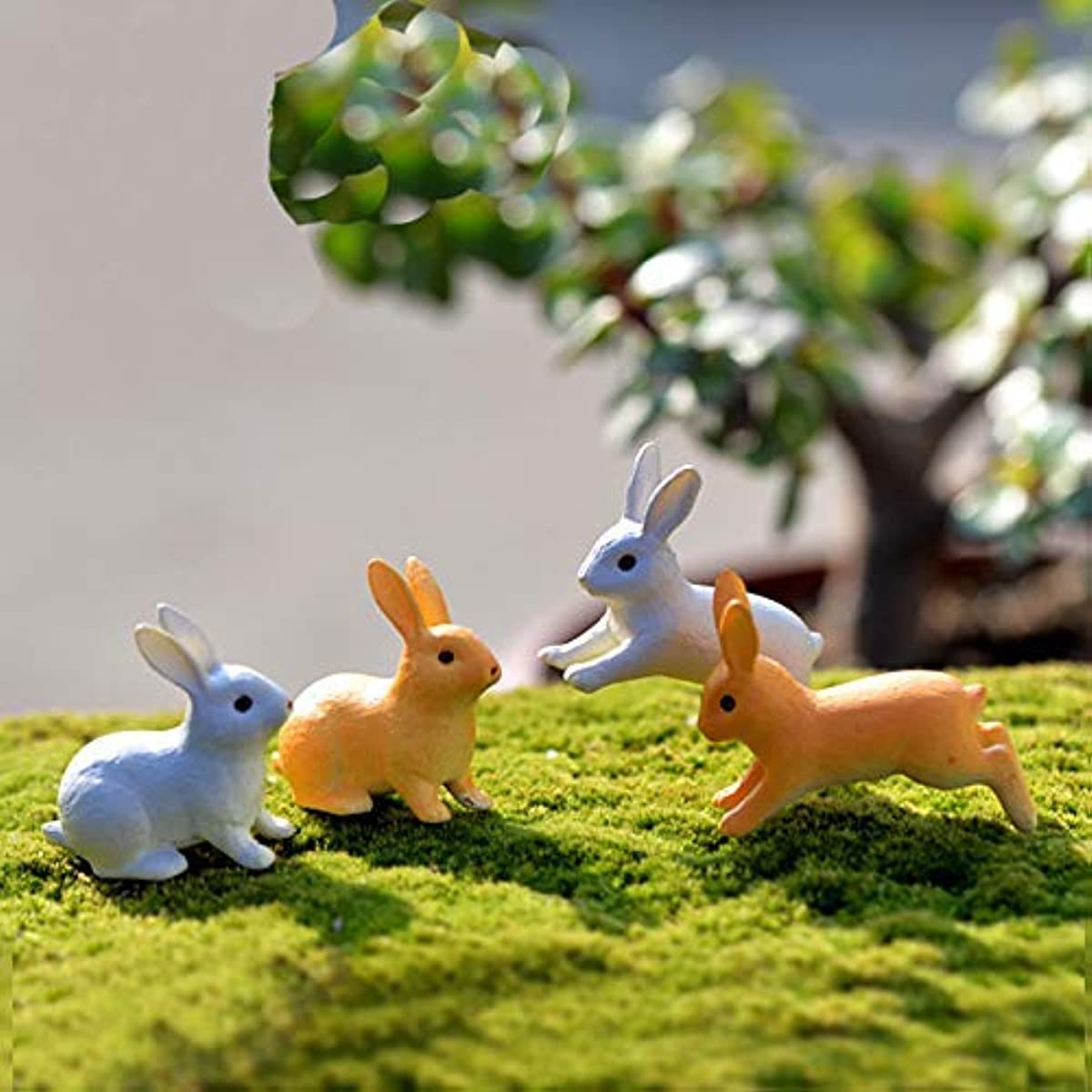 Acheter Figurine de lapin Micro paysage, décoration de maison Miniature,  décor de jardin féerique, bricolage