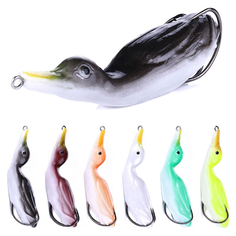 1pc Duck Shaped Floating Soft Lure Silicone Wobblers Fishing - Temu