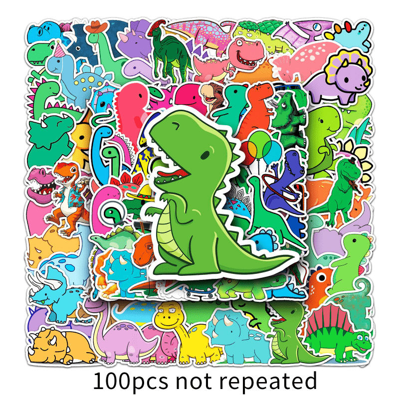 Cute Cartoon Dinosaurs Stickers Perfect For Laptops Pcs - Temu